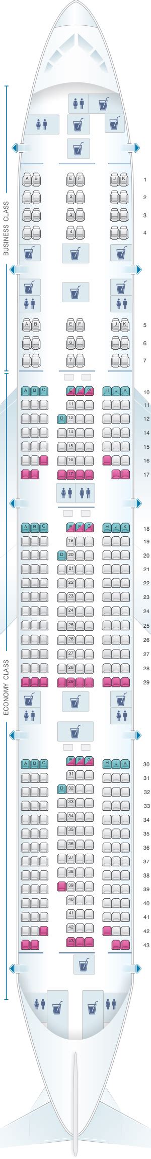 qatar airways boeing 777-300er seat map
